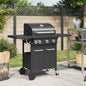 JUNG Vida Gasgrill mit 4 Flammen Schwarz Pulverbeschichteter Stahl