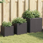 JUNG Vida Pflanzkübel 3 Stk. Schwarz Poly Rattan