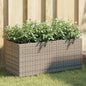 JUNG Vida Hochbeet mit 2 Fächern Grau 72x30x32 cm Poly Rattan