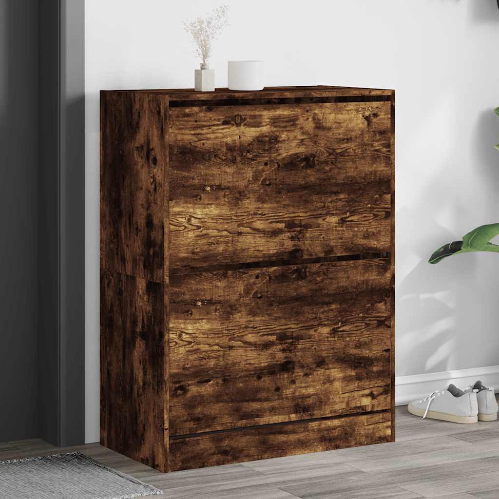 JUNG Vida Schuhschrank mit 2 Klappen Räuchereiche 80x42x108 cm
