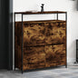 JUNG Vida Schuhschrank mit 4 Klappen Räuchereiche 100x34x112 cm