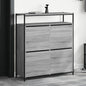 JUNG Vida Schuhschrank mit 4 Klappen Grau Sonoma 100x34x112 cm