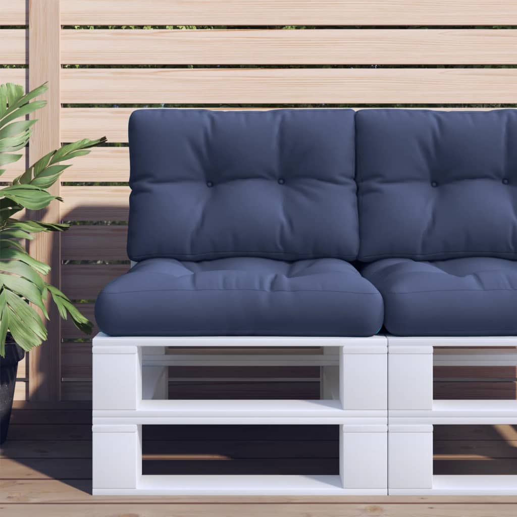 JUNG Vida Palettenkissen-Set Marineblau 60x40x12 cm Stoff