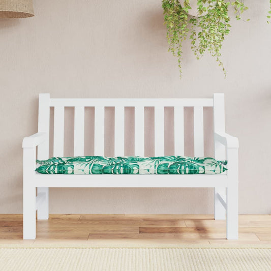 JUNG Vida Gartenbank-Auflage Blattmuster 120x50x7 cm Oxford-Gewebe