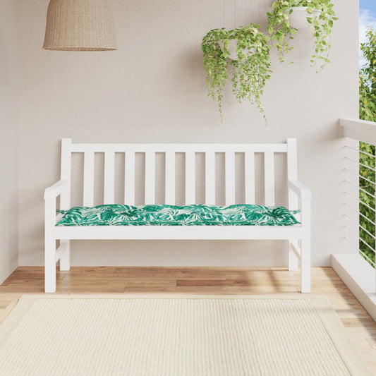 JUNG Vida Gartenbank-Auflage Blattmuster 150x50x7 cm Oxford-Gewebe