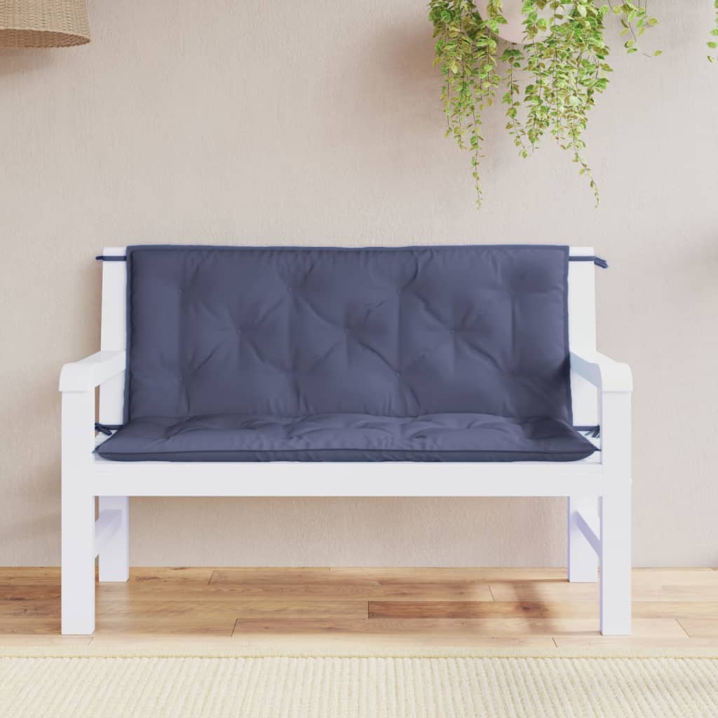 JUNG Vida Gartenbank-Auflagen 2 Stk. Marineblau 120x50x7 cm Oxford-Gewebe