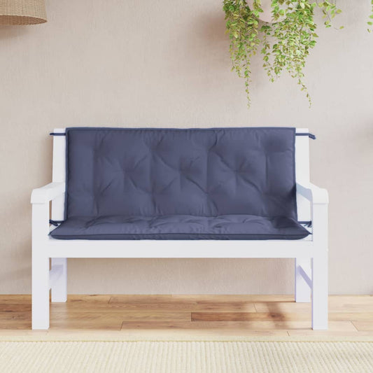 JUNG Vida Gartenbank-Auflagen 2 Stk. Marineblau 120x50x7 cm Oxford-Gewebe