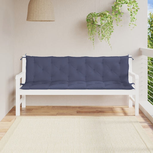 JUNG Vida Gartenbank-Auflagen 2 Stk. Marineblau 180x50x7 cm Oxford-Gewebe