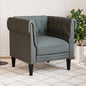 JUNG Vida Chesterfield-Sessel Dunkelgrau Stoff