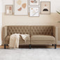 JUNG Vida Chesterfield-Sofa 2-Sitzer Cappuccino Kunstleder