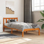 JUNG Vida Massivholzbett ohne Matratze Wachsbraun 90x190 cm Kiefernholz