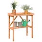 JUNG Vida Pflanztisch mit Ablage Braun 78x38x82,5 cm Massivholz Tanne