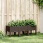 JUNG Vida Pflanzkasten mit Beinen Braun 120x40x42 cm PP