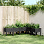 JUNG Vida Pflanzkasten mit Beinen Schwarz 160x120x42 cm PP