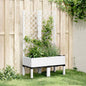 JUNG Vida Pflanzkübel mit Rankgitter Weiß 80x40x142 cm PP