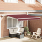 JUNG Vida Markise Manuell mit LED Weinrot 300x250 cm
