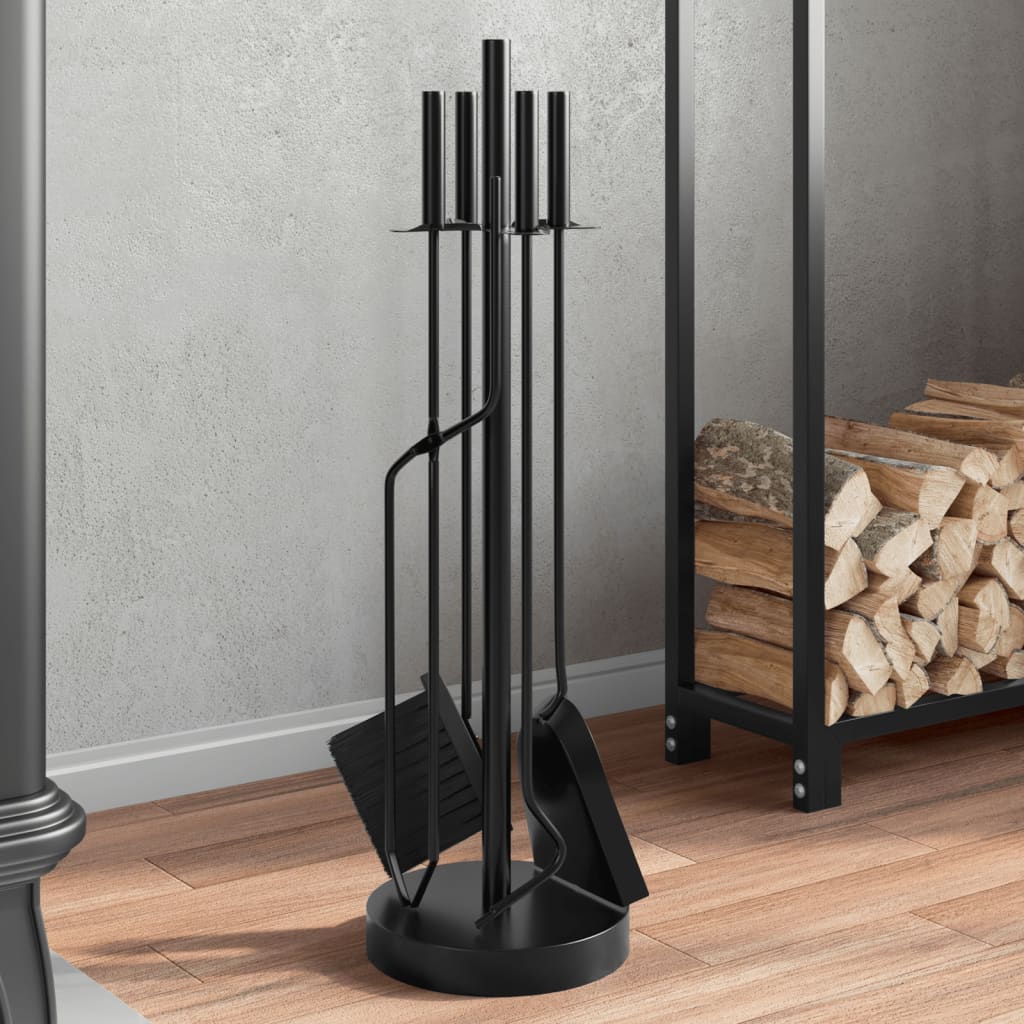 JUNG Vida 5-teiliges Kaminbesteck-Set 18 x 66 cm Stahl