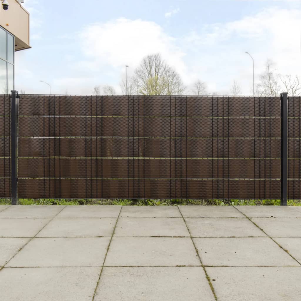 JUNG Vida Balkon-Sichtschutze 10 Stk. Braun Schwarz 255x19 cm Poly Rattan