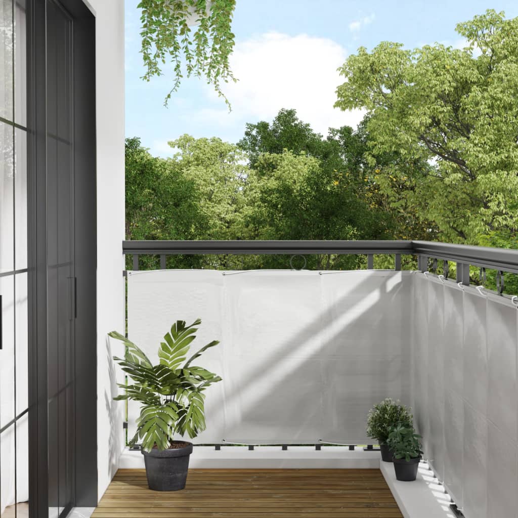 JUNG Vida Balkon-Sichtschutz Hellgrau 90x800 cm 100 % Polyester-Oxford