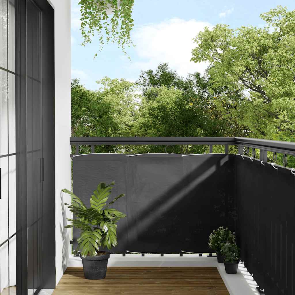 JUNG Vida Balkon-Sichtschutz Anthrazit 90x700 cm 100 % Polyester-Oxford