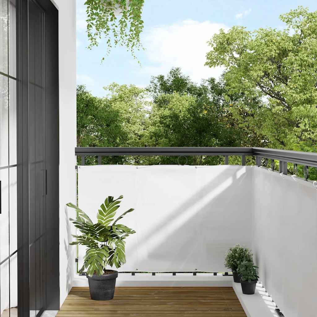 JUNG Vida Balkon-Sichtschutz Weiß 90x700 cm 100 % Polyester-Oxford