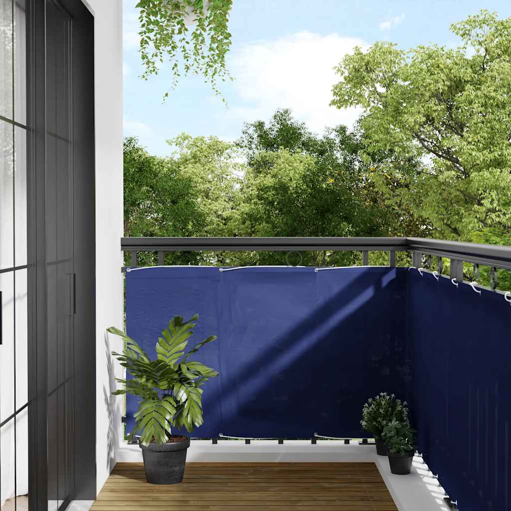 JUNG Vida Balkon-Sichtschutz Blau 90x1000 cm 100 % Polyester-Oxford