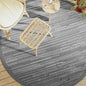JUNG Vida Outdoor-Teppich ARAKIL Grau Ø200 cm PP