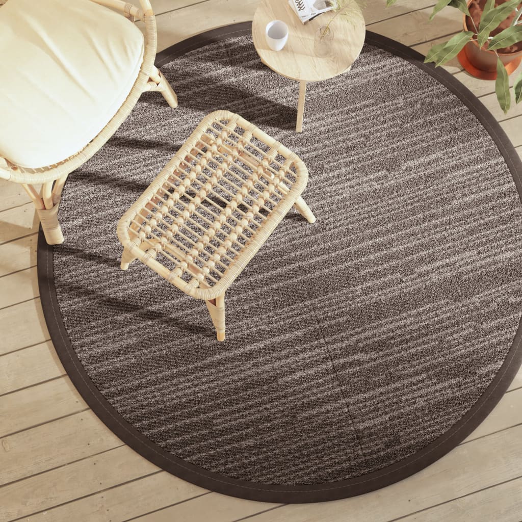 JUNG Vida Outdoor-Teppich ARAKIL Braun Ø160 cm PP