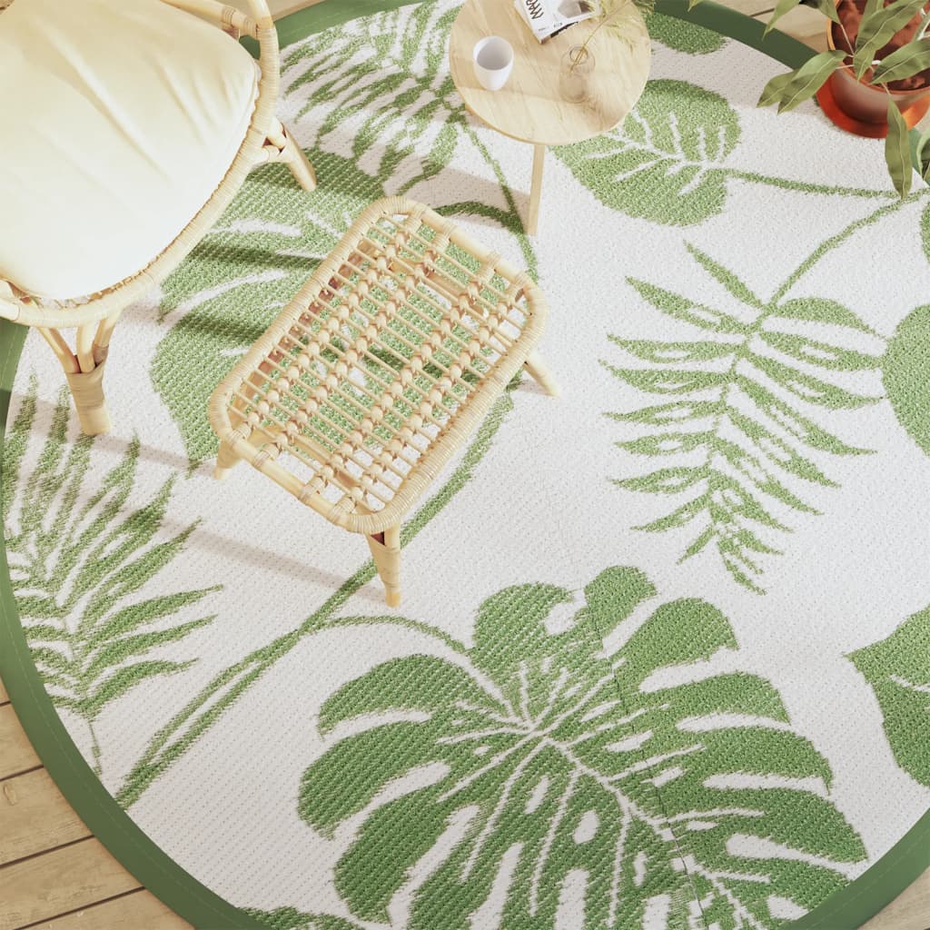 JUNG Vida Outdoor-Teppich ARAKIL Grün Ø200 cm PP