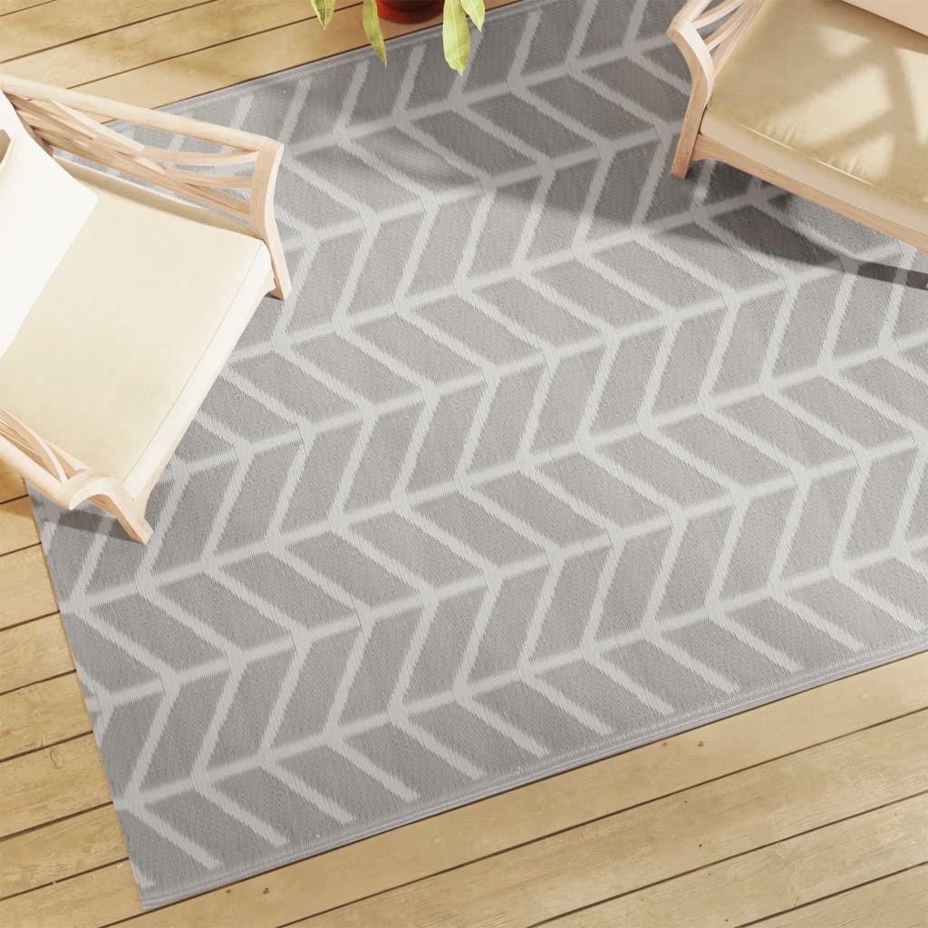 JUNG Vida Outdoor-Teppich ARAKIL Grau 160x230 cm PP