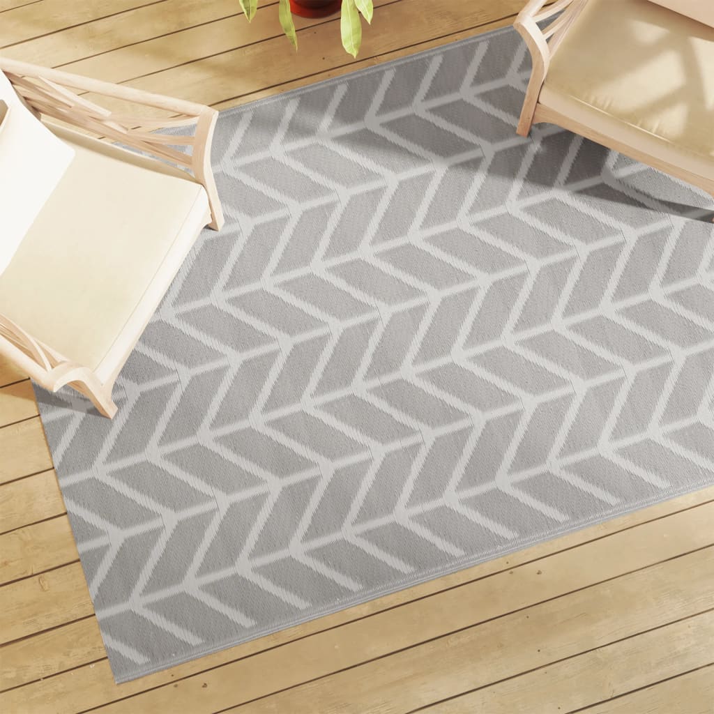 JUNG Vida Outdoor-Teppich ARAKIL Grau 140x200 cm PP