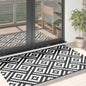 JUNG Vida Outdoor-Teppich ARAKIL Weiß und Schwarz 120x180 cm PP