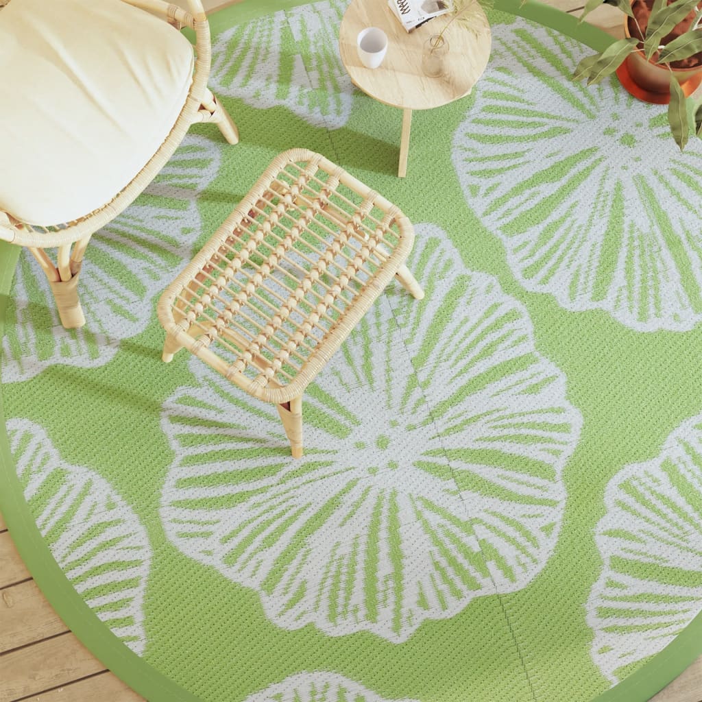 JUNG Vida Outdoor-Teppich ARAKIL Grün Ø200 cm PP