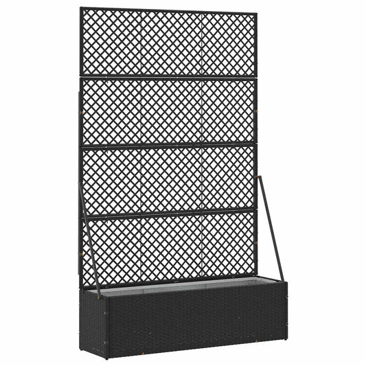 JUNG Vida Garten-Pflanzgefäß Schwarz 105 x 30 x 170 cm Metall