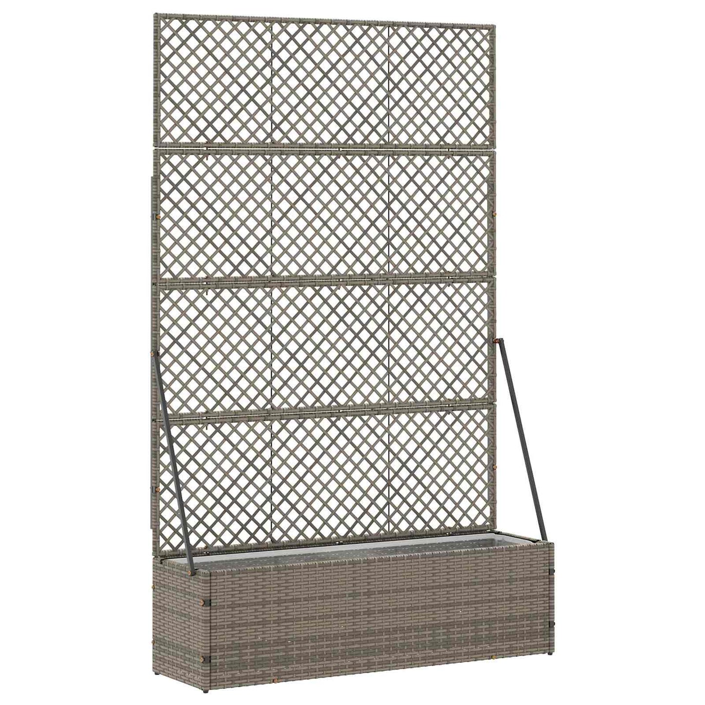JUNG Vida Garten-Pflanzgefäß Grau 105 x 30 x 170 cm Metall