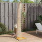 JUNG Vida Gartendusche Beige 55x60x224 cm Poly Rattan und Akazienholz
