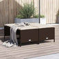 JUNG Vida Gartenhocker mit Kissen 4 Stk. Braun Poly Rattan