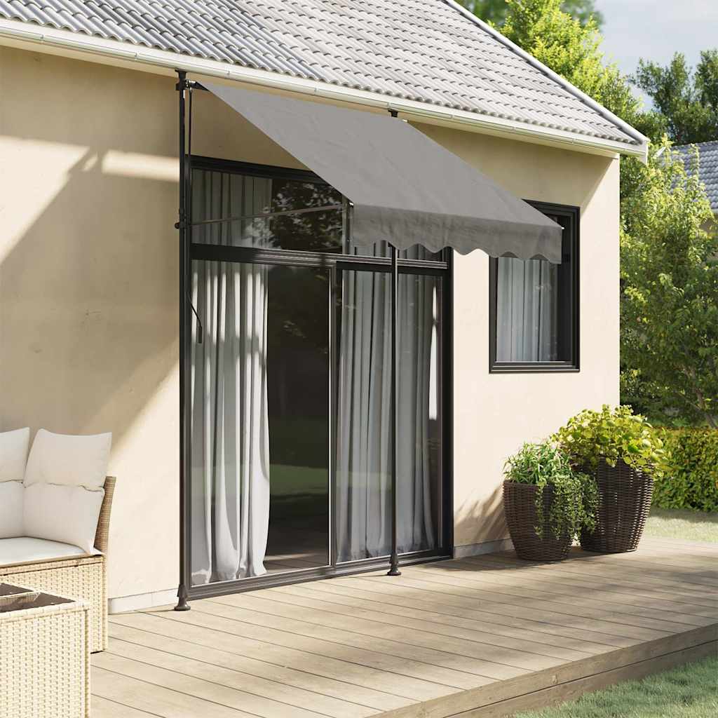 JUNG Vida Markise Einziehbar Anthrazit 150x150 cm Stoff und Stahl
