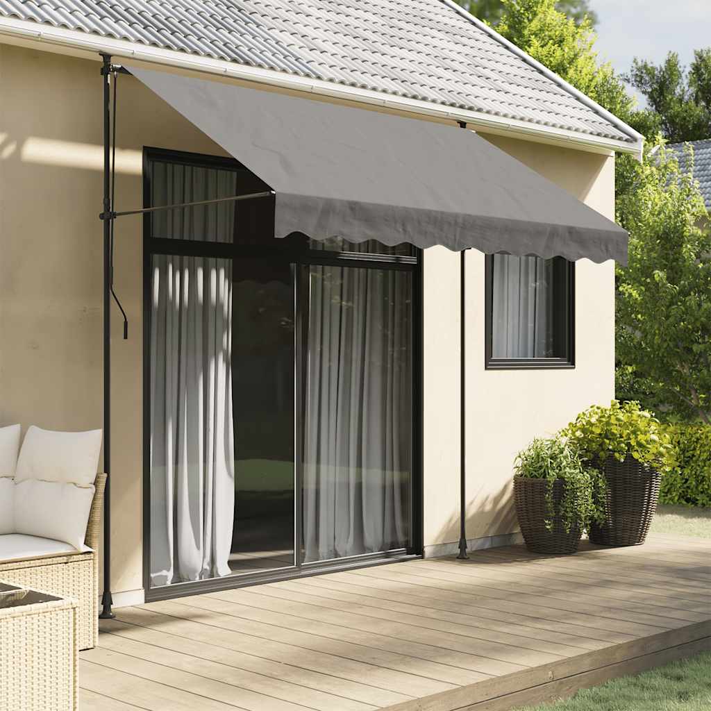 JUNG Vida Markise Einziehbar Anthrazit 250x150 cm Stoff und Stahl