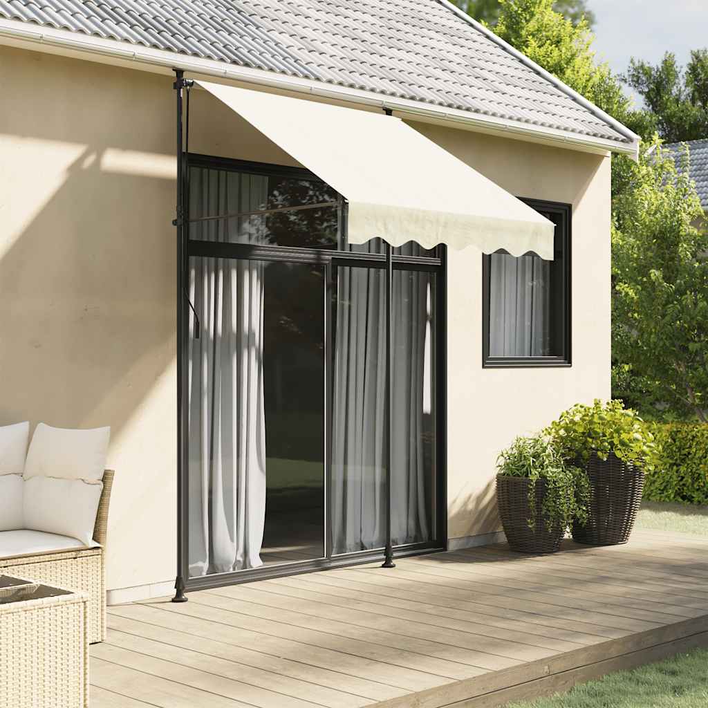 JUNG Vida Markise Einziehbar Creme 200x115 cm Stoff und Stahl