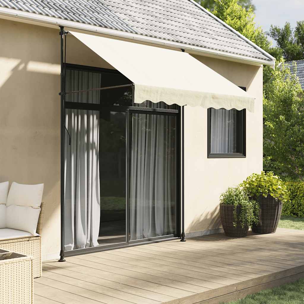 JUNG Vida Markise Einziehbar Creme 250x150 cm Stoff und Stahl