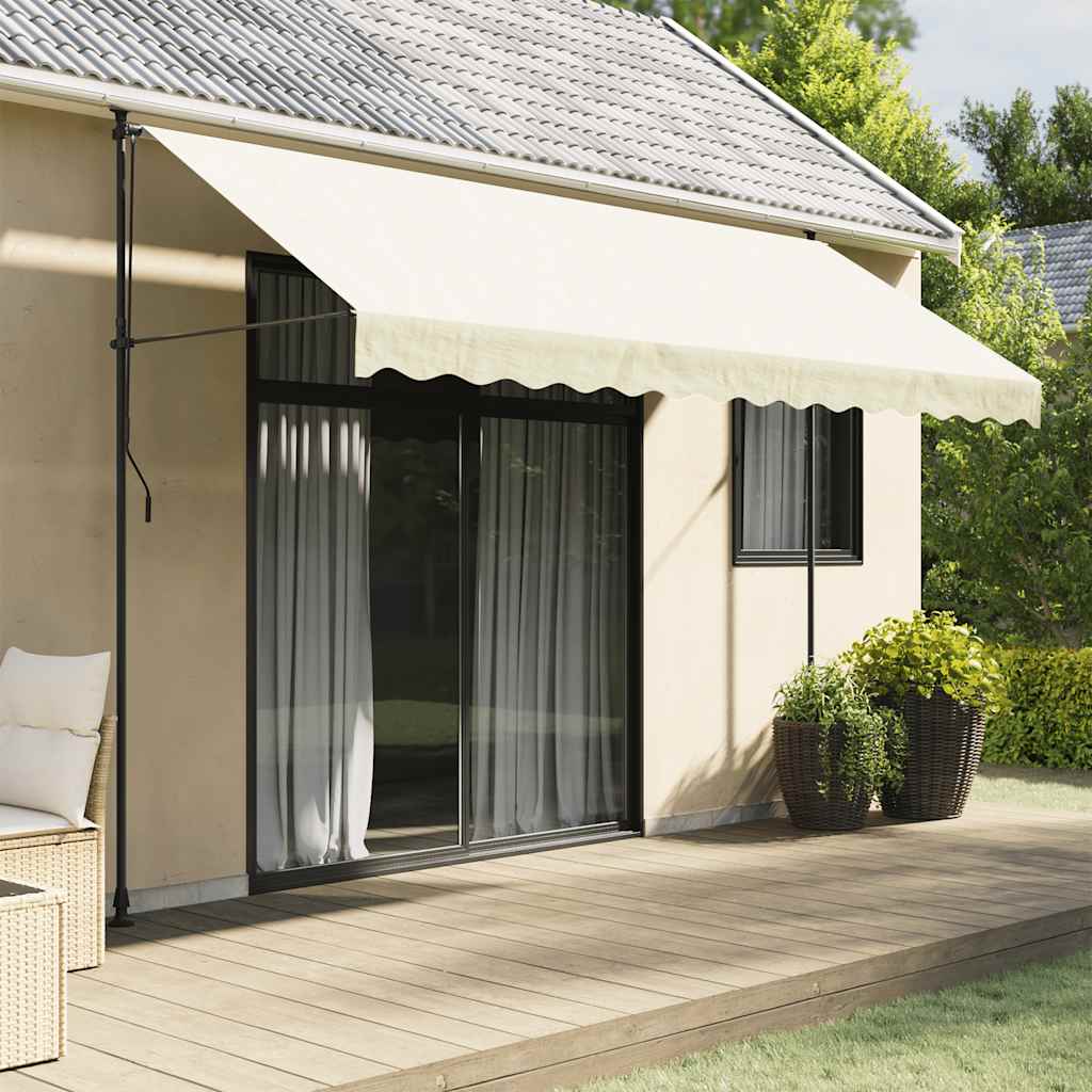 JUNG Vida Markise Einziehbar Creme 350x150 cm Stoff und Stahl