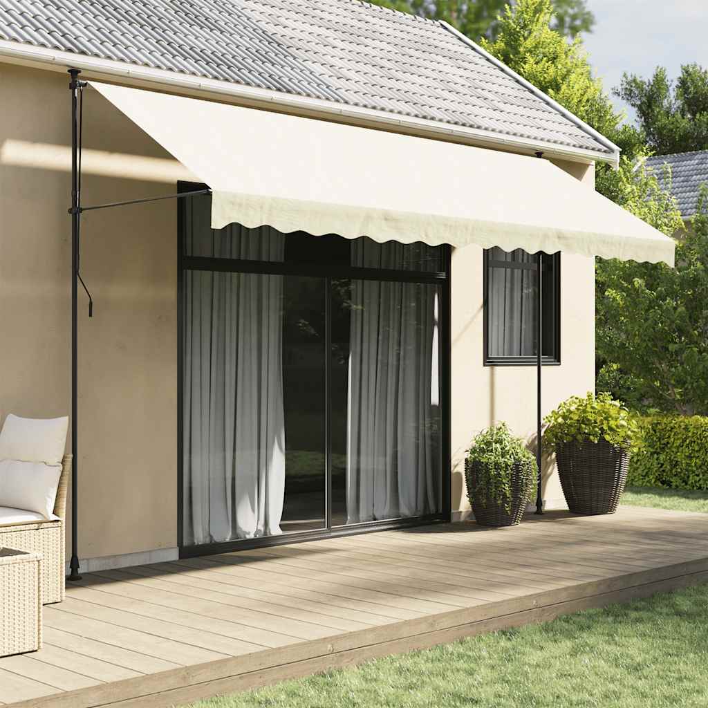 JUNG Vida Markise Einziehbar Creme 400x150 cm Stoff und Stahl