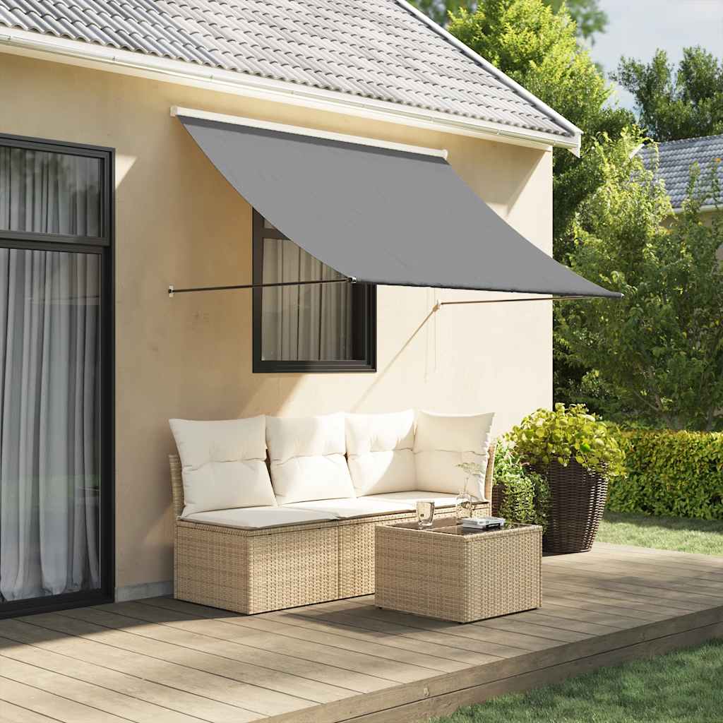 JUNG Vida Markise Einziehbar Anthrazit 250x150 cm Stoff und Stahl