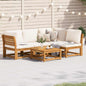 JUNG Vida 5-tlg. Garten-Lounge-Set mit Kissen Massivholz Akazie