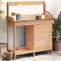 JUNG Vida Pflanztisch mit Schrank Braun 110,5x45x124,5cm Massivholz Tanne