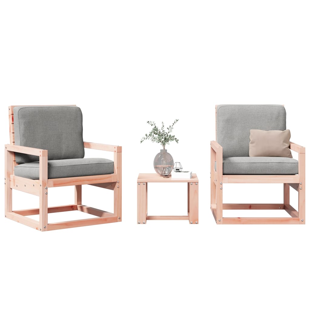 JUNG Vida 3-tlg. Garten-Lounge-Set Massivholz Douglasie
