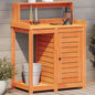 JUNG Vida Pflanztisch mit Ablagen Braun 82,5x50x109,5cm Massivholz Kiefer