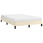 JUNG Vida Bettgestell ohne Matratze Creme 120x190 cm Kunstleder