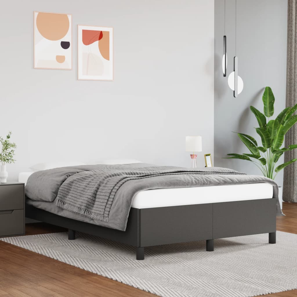 JUNG Vida Bettgestell ohne Matratze Grau 120x190 cm Kunstleder